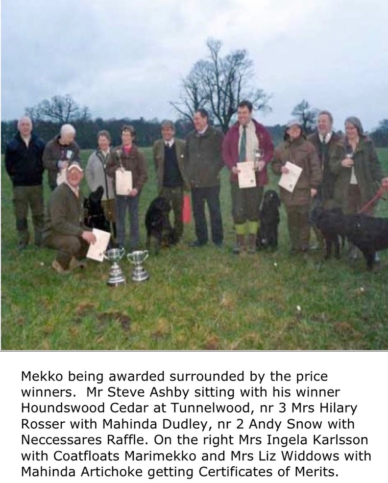 Mekko being awarded surrounded by the price winners