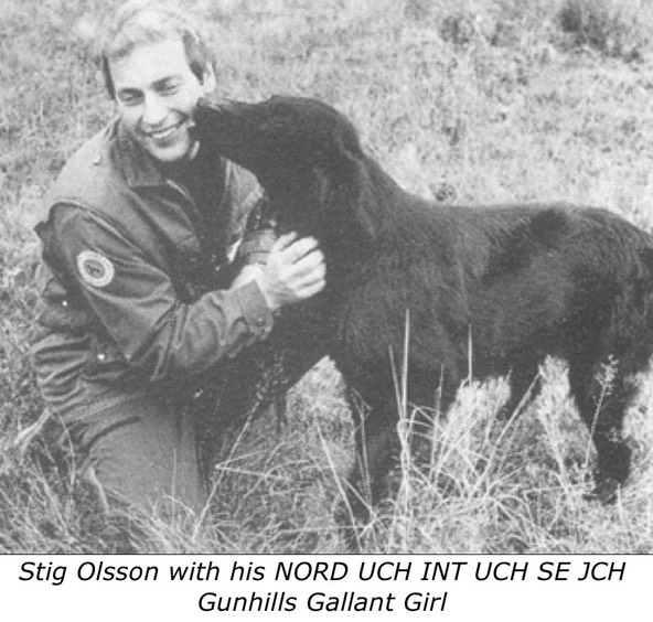 Stig Olsson with his NORD UCH INT UCH SE JCH Gunhills Gallant Girl